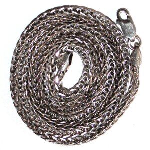 Sterling Silver Foxtail Chain Necklace 16 Grams